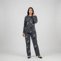 Charcoal Printed Soft Cotton Night Suit