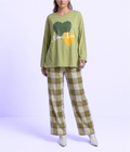 Eternal Love Print Cotton Night Suit
