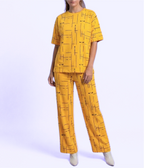 Yellow Capri Cotton Nightwear