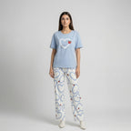 Strawberry Heart Cotton Night Suit