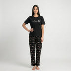 Black Small Heart Printed