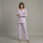 Lilac Love Bunny Printed V-Neck Button