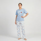 Strawberry Heart Cotton Night Suit