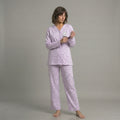 Lilac Love Bunny Printed V-Neck Button