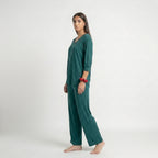 Persian Green V-Neck Palazzo