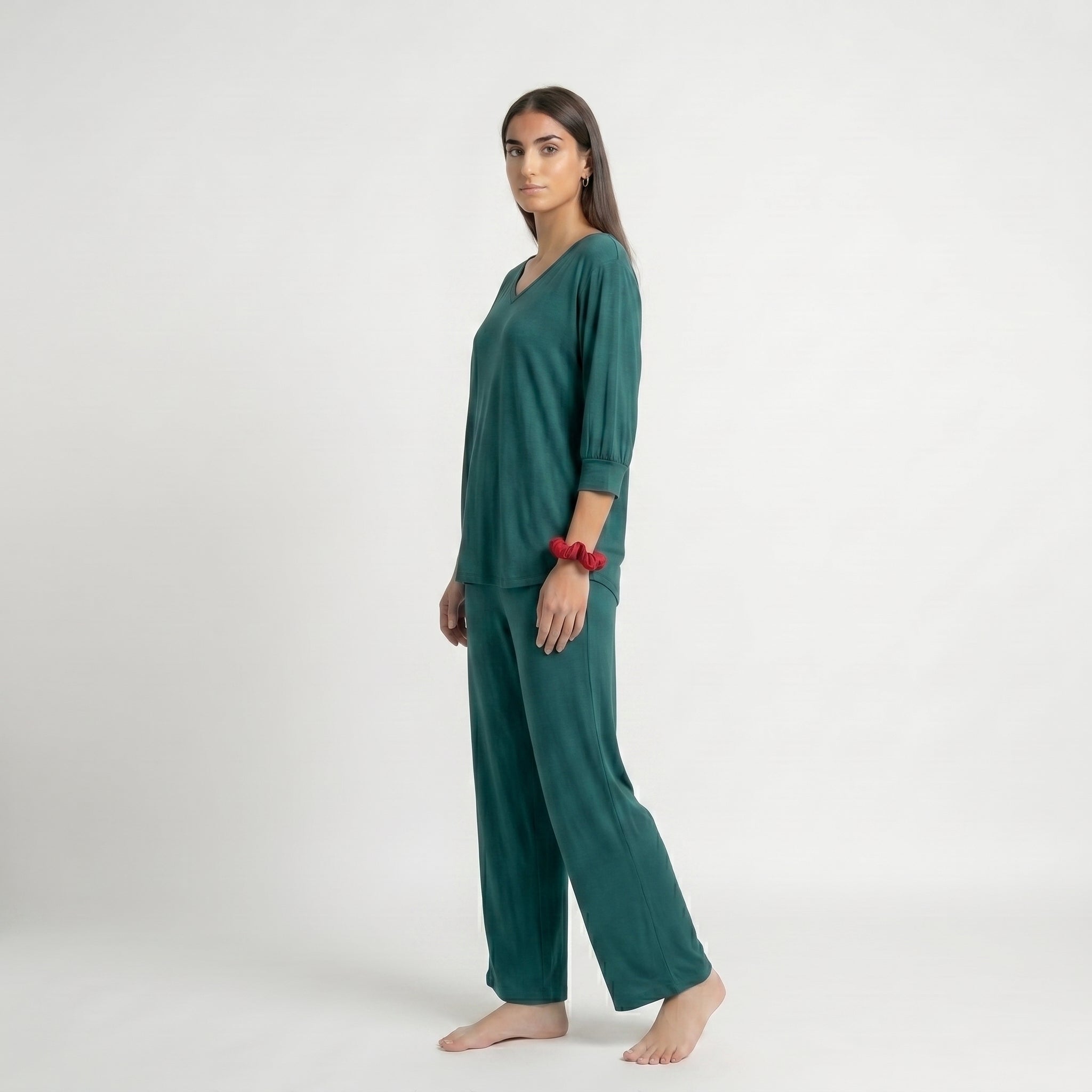 Persian Green V-Neck Palazzo