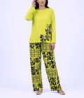Golden Leaves Cotton Night Suit