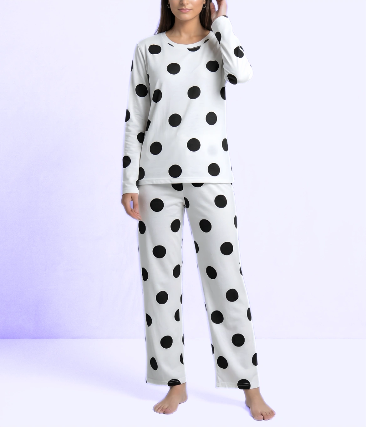 Polka Dot Cotton Nightwear Set
