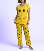Smiley Print Cotton Nightwear Set