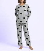Multi Heart Print Cotton Nightwear Set