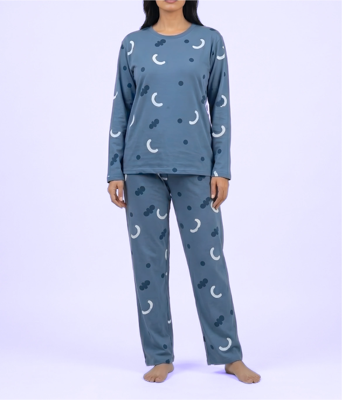 Pattern Print Soft Cotton Night Suit