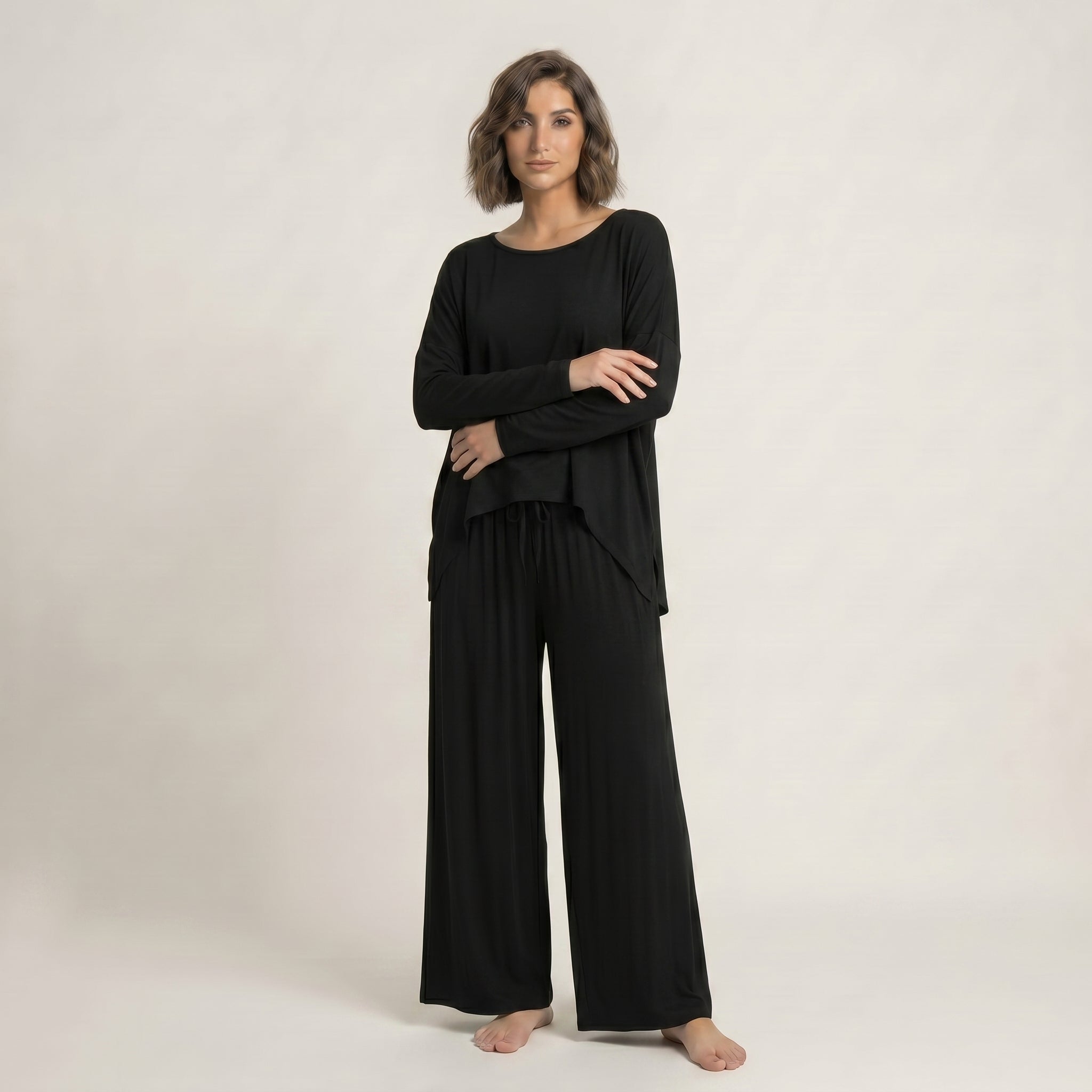 Plain Black Palazzo