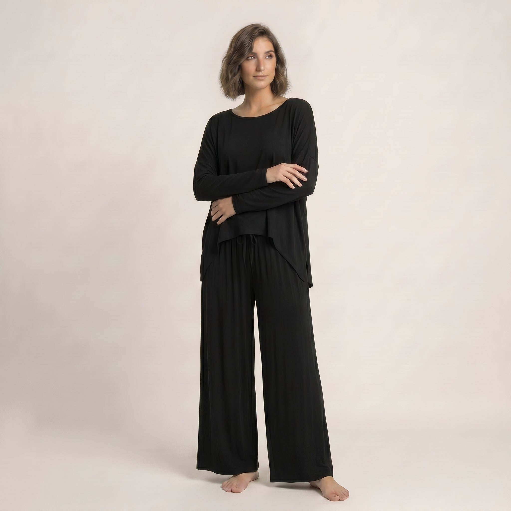 Plain Black Palazzo