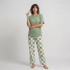 Olive Green Cotton Nightwear