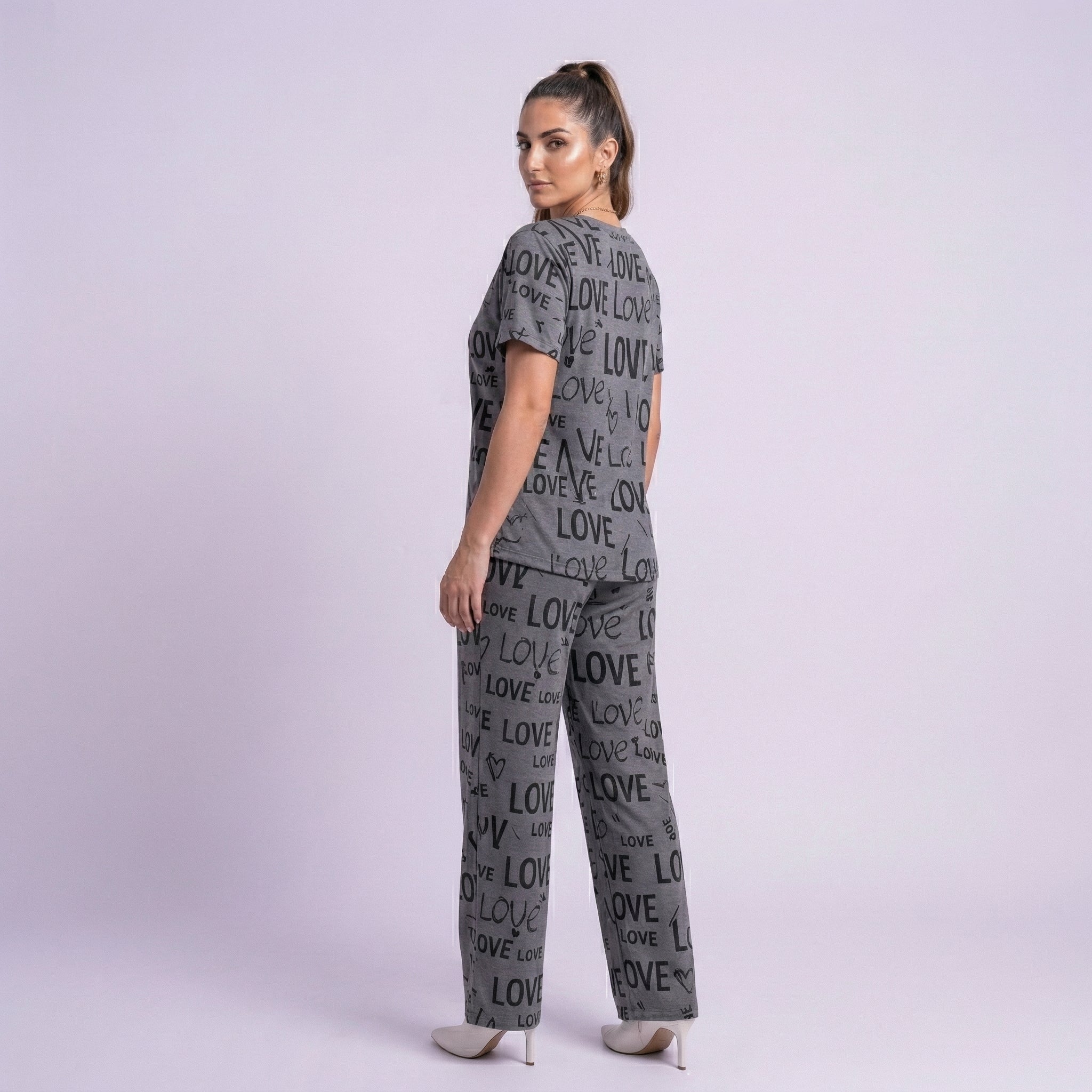 Charcoal Drop Shoulder Love