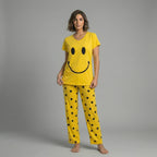Smiley Print Cotton Nightwear Set