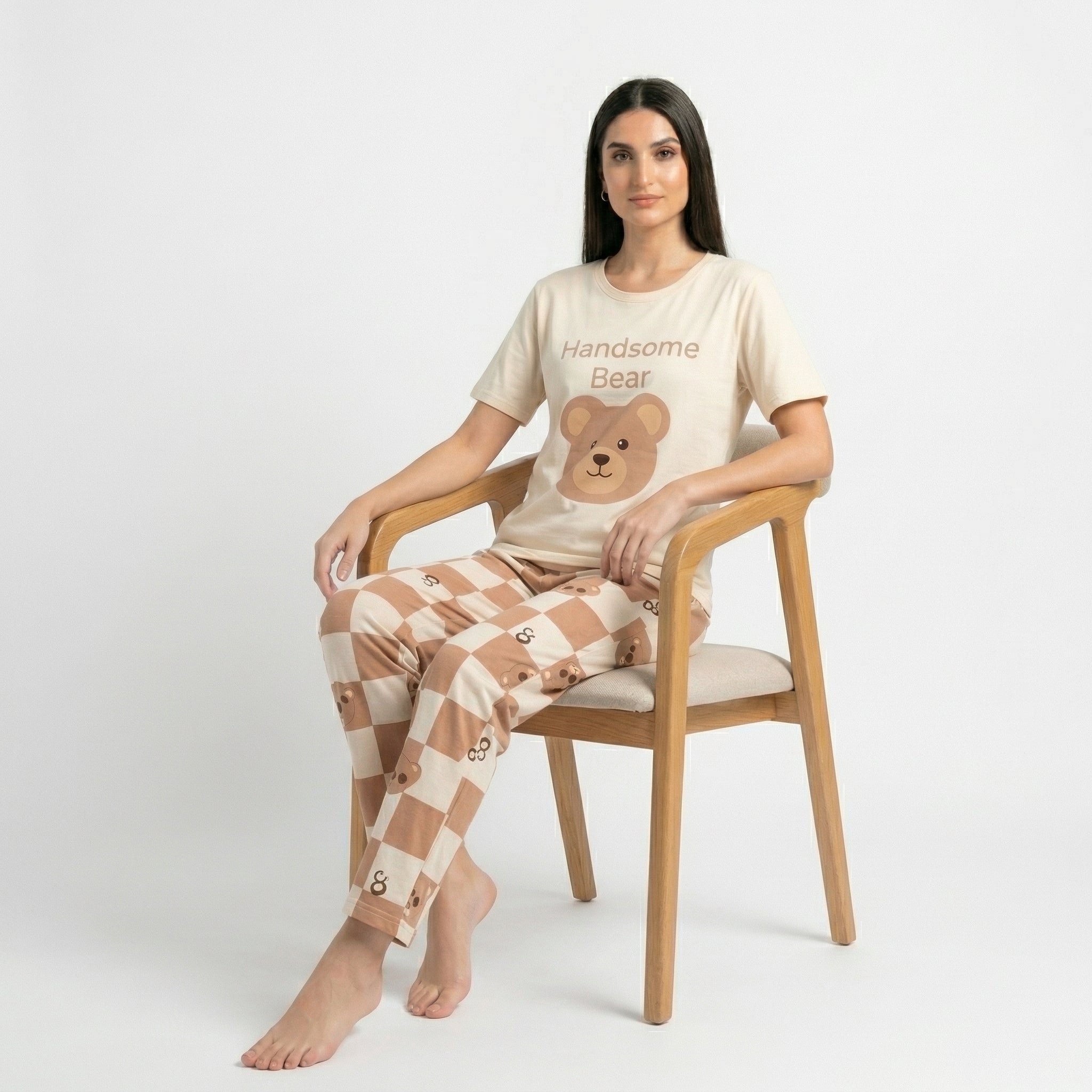 Handsome Bear Printed Night Suit