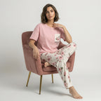 Pink Pocket Style Cotton Night Suit