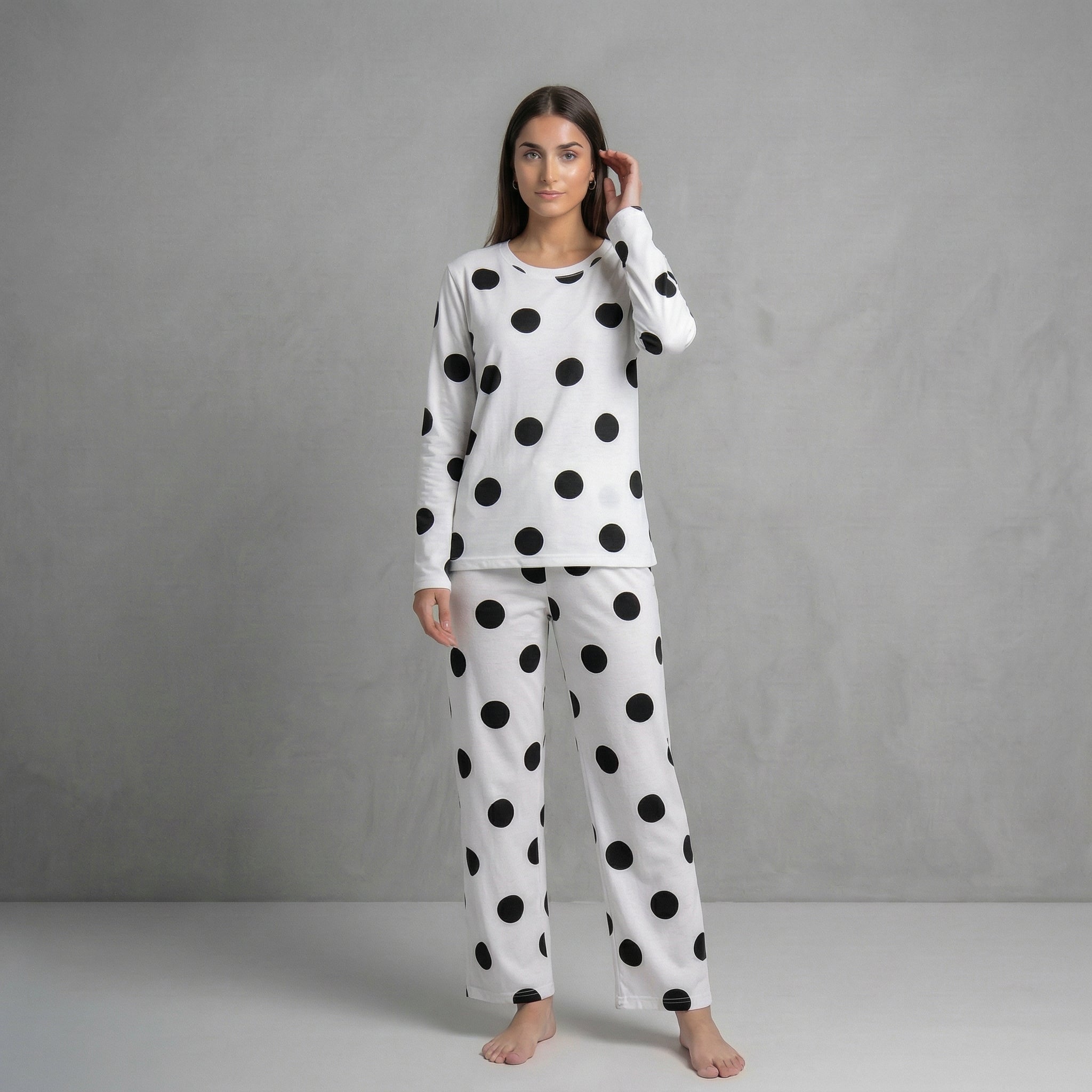 Polka Dot Cotton Nightwear Set