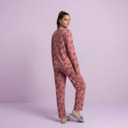 Dark Pink Love Heart Printed