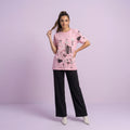 Pink Planet Music Printed Night Suit