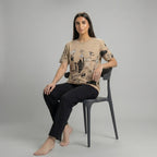 Planet Music Printed Night Suit