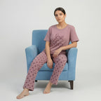 Love Sleep Printed Night Suit
