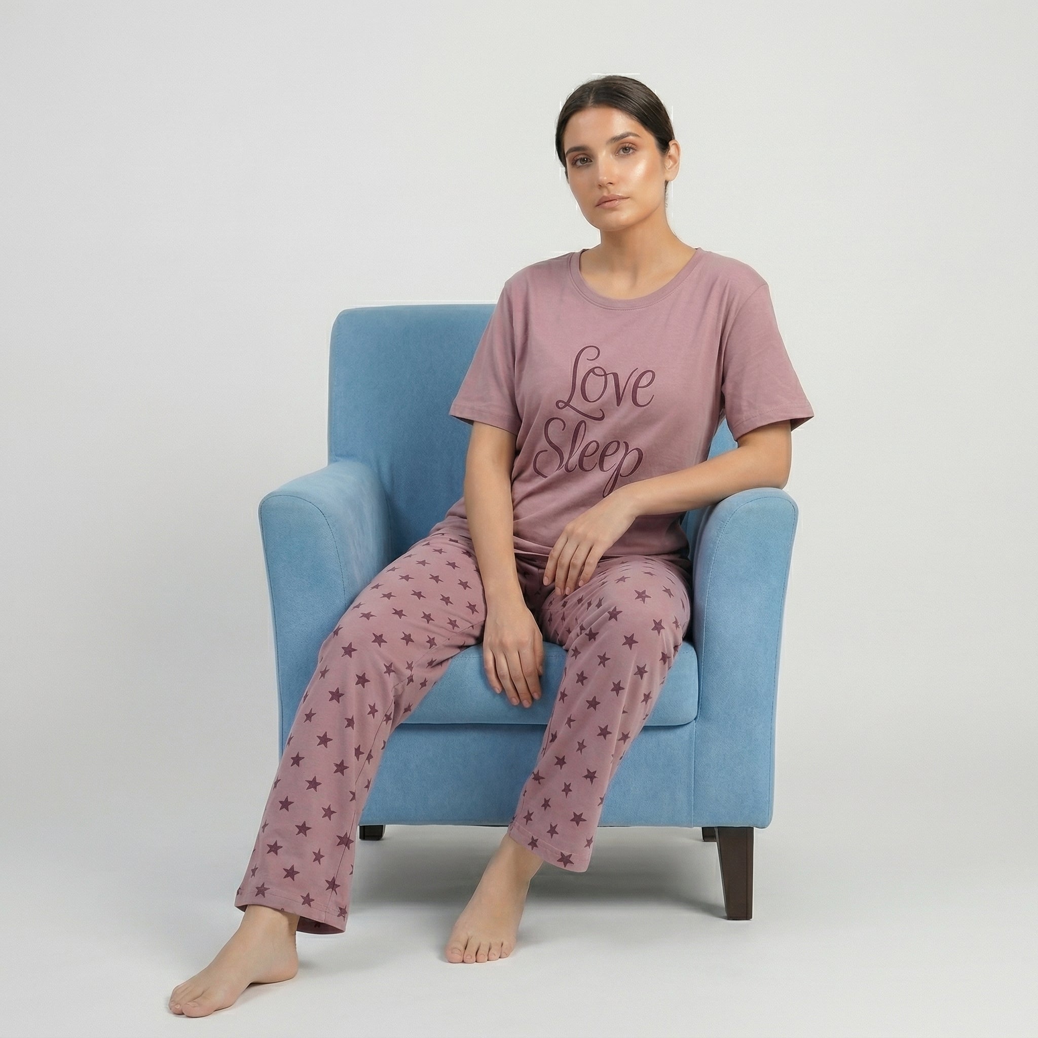 Love Sleep Printed Night Suit