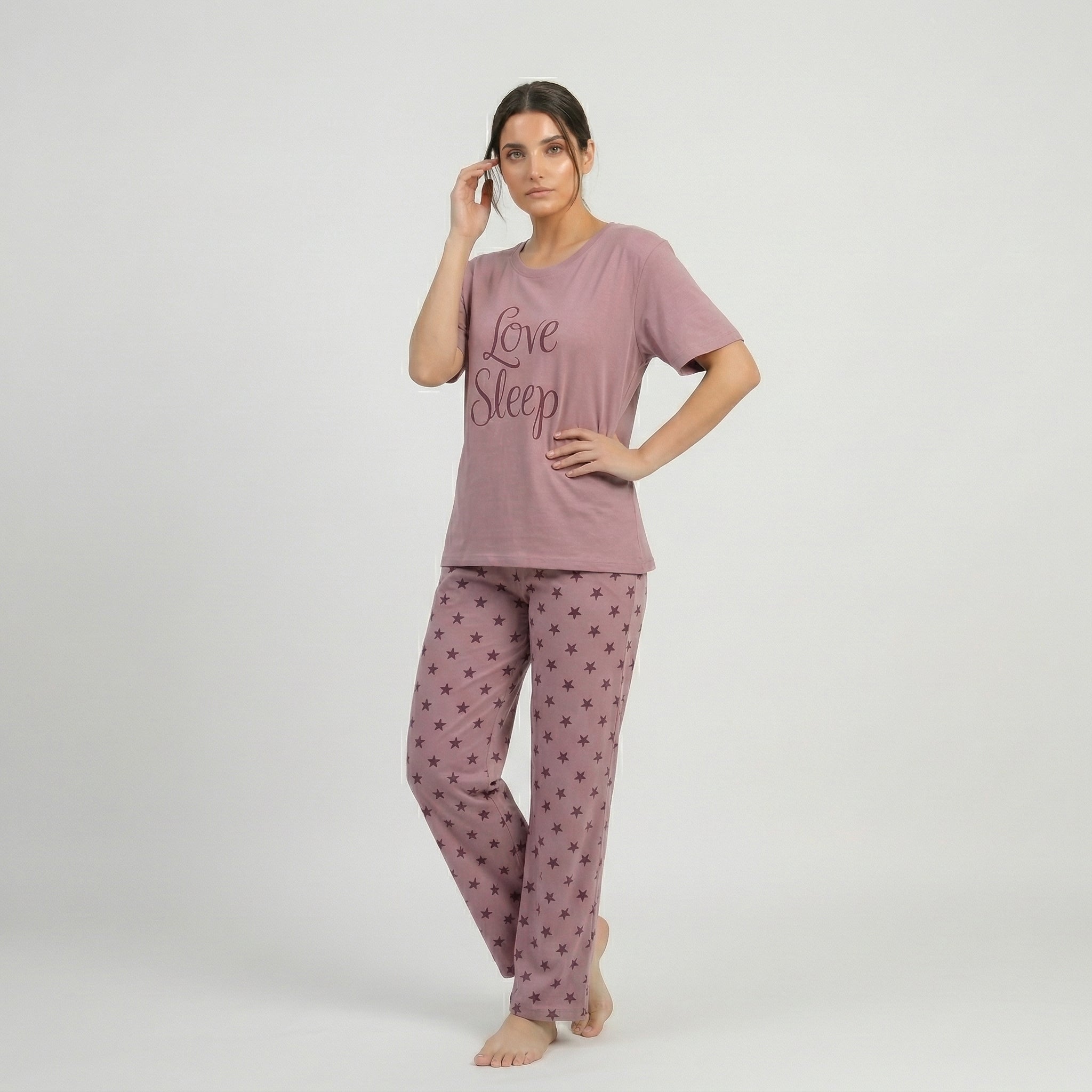 Love Sleep Printed Night Suit