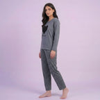 Black Heart Print Cotton Nightwear