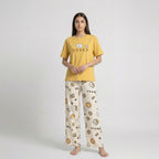 Chinese Style Print Night Suit Set