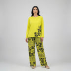 Golden Leaves Cotton Night Suit