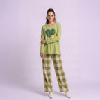 Eternal Love Print Cotton Night Suit
