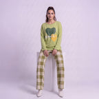 Eternal Love Print Cotton Night Suit