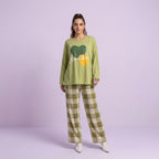 Eternal Love Print Cotton Night Suit