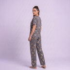 Grey Heart Printed Night Suit