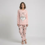 Pink Bunny Printed Night Suit