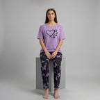 Heart & Butterfly Print Cotton Nightwear