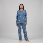 Pattern Print Soft Cotton Night Suit