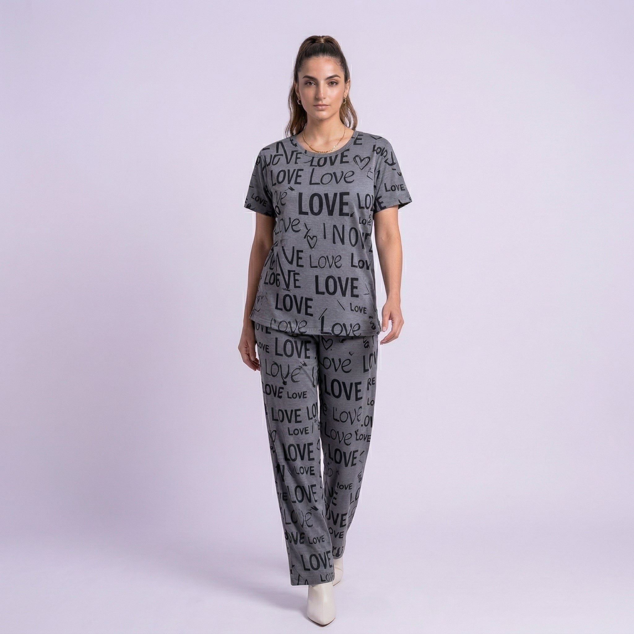 Charcoal Drop Shoulder Love