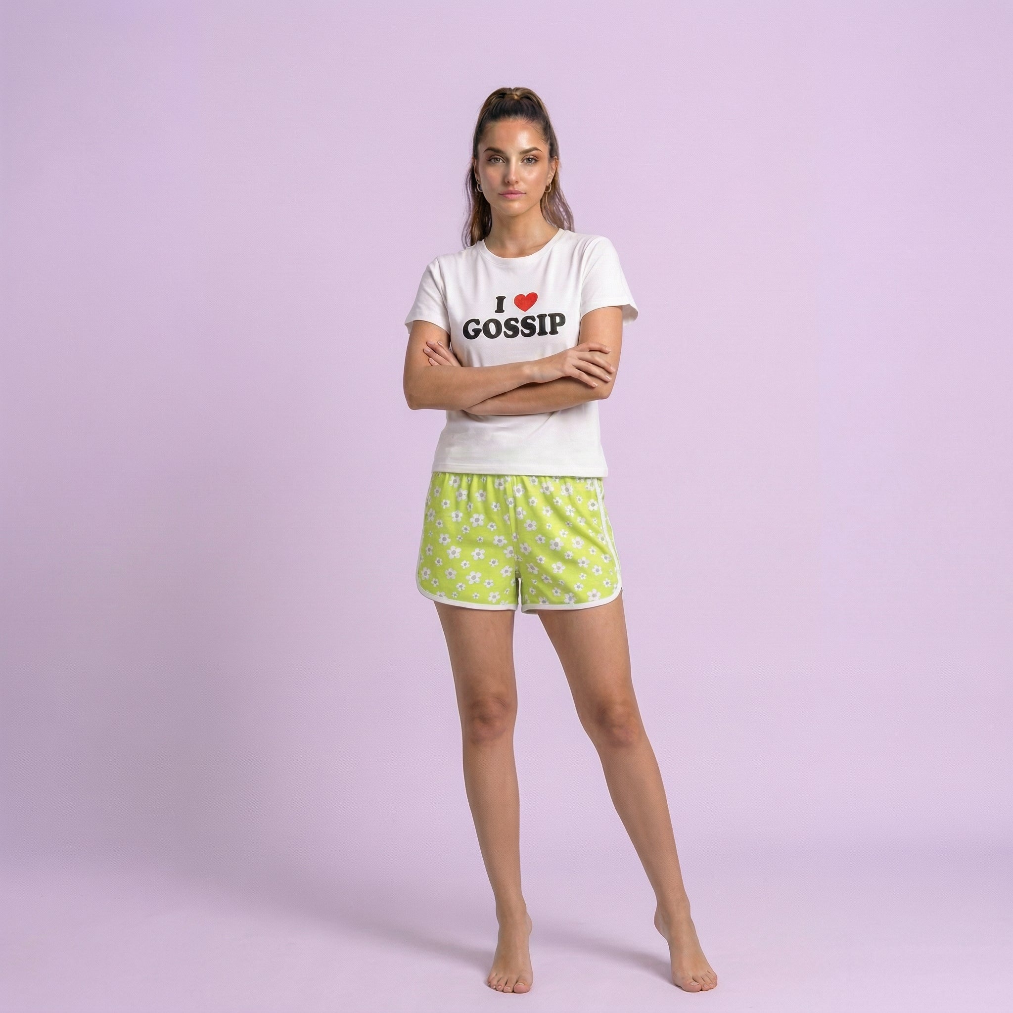 Gossip Print Night Suit