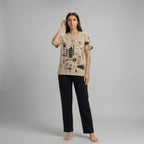 Planet Music Printed Night Suit