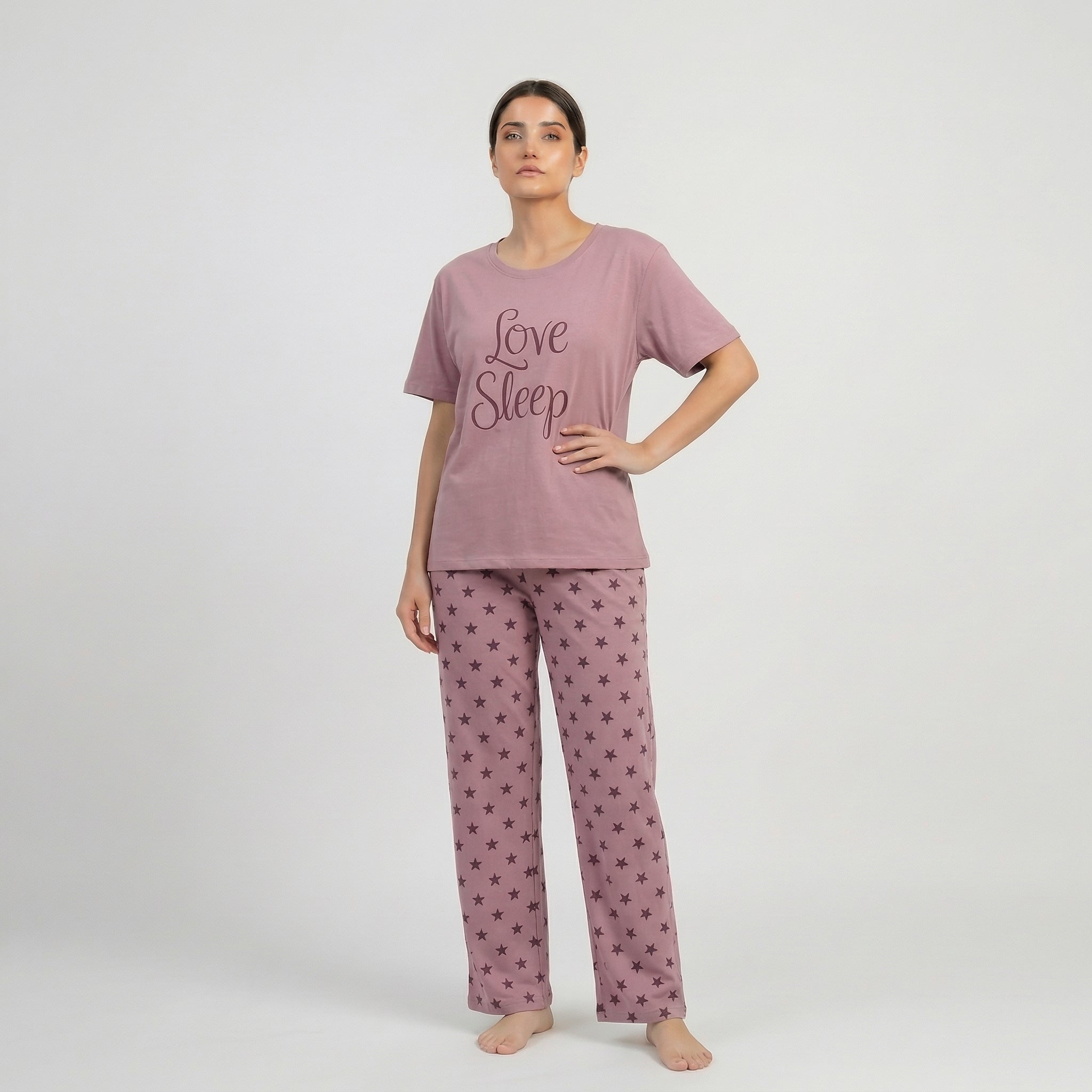 Love Sleep Printed Night Suit