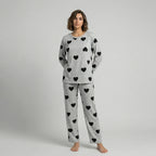 Multi Heart Print Cotton Nightwear Set